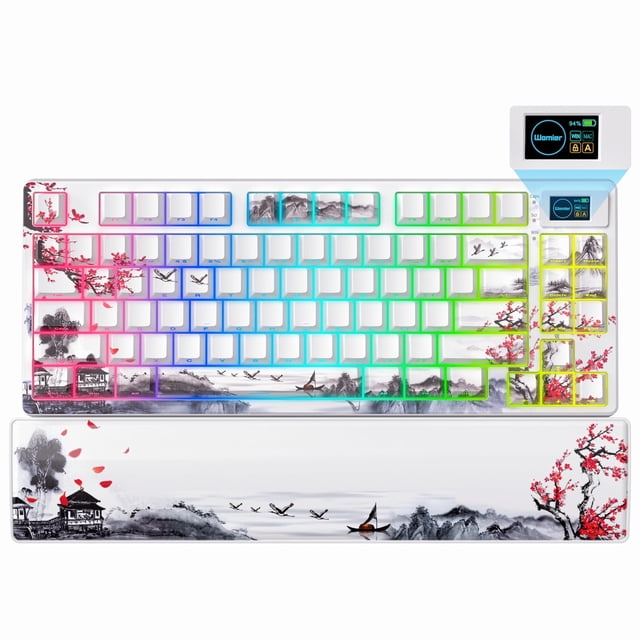 Teclado Womier SK80 PRO Gasket RGB inalámbrico 75% para Mac/Win