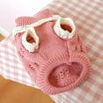 thumbnail image 4 of Suéter cálido y cómodo para perros y gatos, ropa para otoño e invierno, suéter con flores, 4 of 6