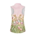 thumbnail image 3 of Uorisanigo Cute Rabbit Women's Sleeveless Golf Tennis Shirts Size S Versatile Zip Up Collar Moisture Wicking Casual Tennis Activewear Tulip Relaxed Workout Tank Tops, 3 of 7
