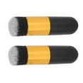 thumbnail image 1 of 2pcs Chubby Makeup Brush Portable Fluffy Soft Synthetic Chubby Cosmetic Brush Black Golden, 1 of 5