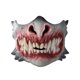 thumbnail image 1 of máscara halloween2021Nueva llegada Máscara de media cara con dientes de zombi Variación Máscara de terror (gris), 1 of 13