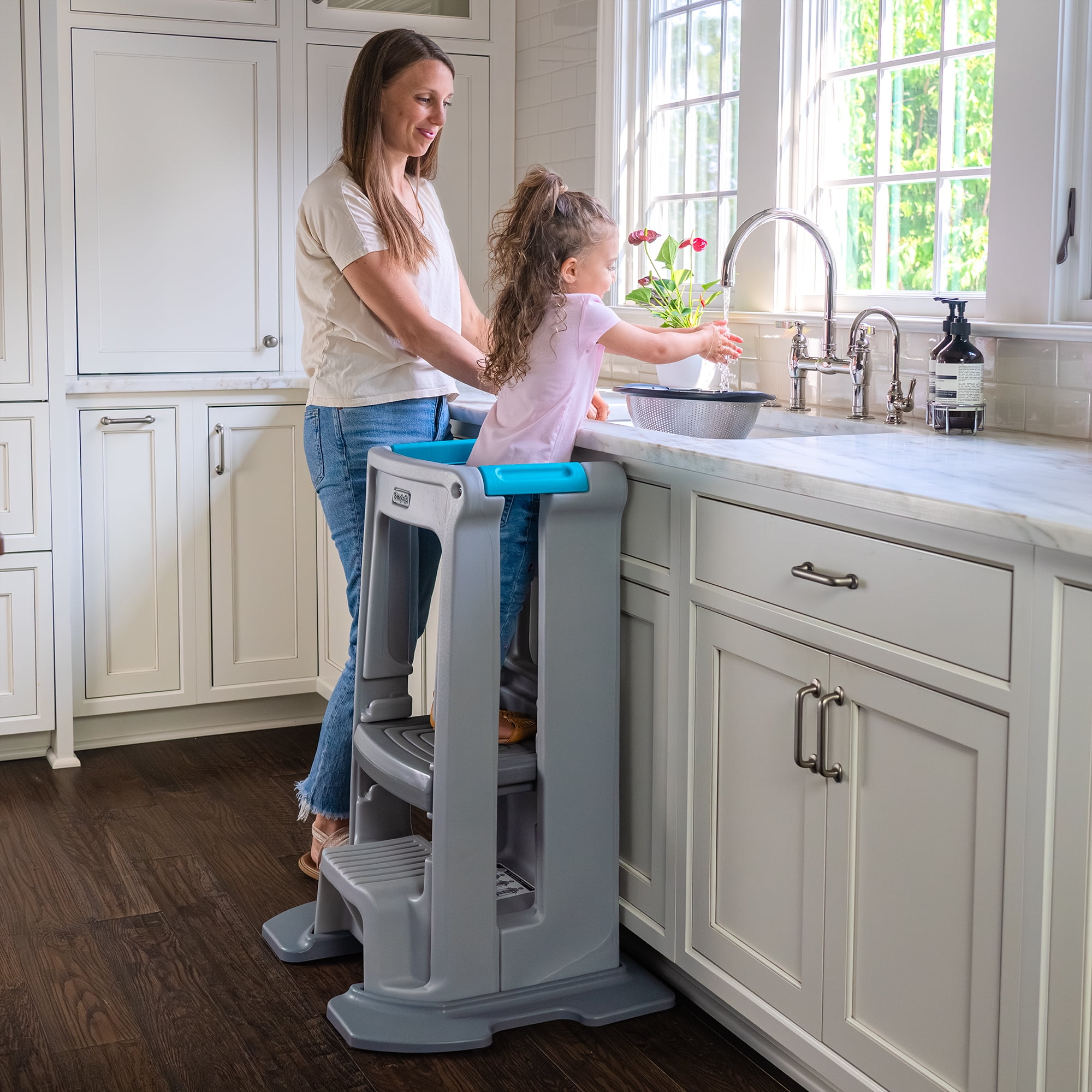 Simplay3 Toddler Tower Adjustable Stool Gray