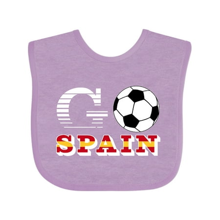 Inktastic Go, Spain- Soccer, Football Infant Bib Unisex Lavender