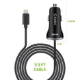 thumbnail image 2 of Cellet 30 Watt / 6.1 Amp Apple MFi Certified Lightning 8-Pin Cable with Extra USB-C Port Car Charger Compatible to iPhone 14, 13, 12, 11, X, 8, 7, 6, 5 Series, 2 of 8