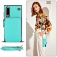 thumbnail image 2 of Funda tipo cartera para Huawei P30 con tarjetero y correa para el hombro para mujer, 2 of 5