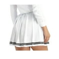 thumbnail image 2 of iEFiEL Womens A-Line Pleated Mini Skirt High Waisted Flared Sports Tennis Miniskirt White Medium, 2 of 7