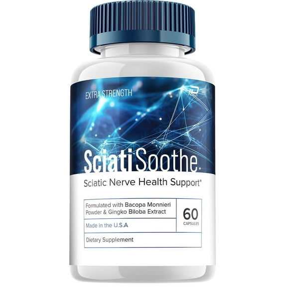 SciatiSoothe Brain Supplement - Sciati Soothe for Memory Formula, Cognitive Function, Focus, Reduce Negative Effects of Brain Fog, 60 Capsules
