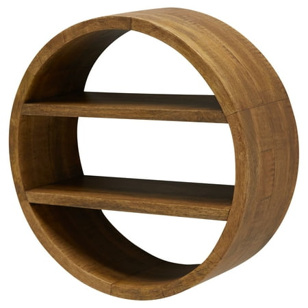 Round Mango Wood Wall Shelf by Drew Barrymore Flower Home