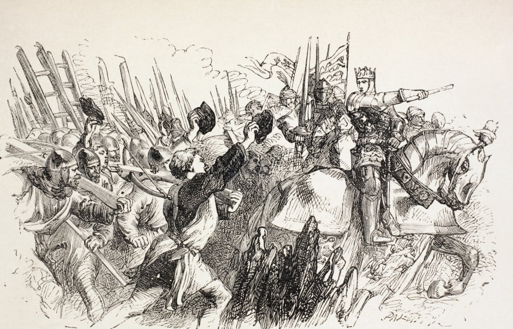 Illustration By Sir John Gilbert For King Henry V By William Shakespeare King Henrys Forces At The Siege Of Harfleur France From The Illustrated Library Shakspeare Published London 1890 Canvas Art - K
