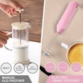 thumbnail image 2 of Espumador de Leche con Batidor Doble de Acero Inoxidable para Café y Capuchino, 2 of 9