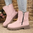 thumbnail image 2 of YLYL Winter Snow Mid Calf Boots for Women Side Zipper Warm Fur Lined Wide Width Winter Combat Boots, 2 of 8