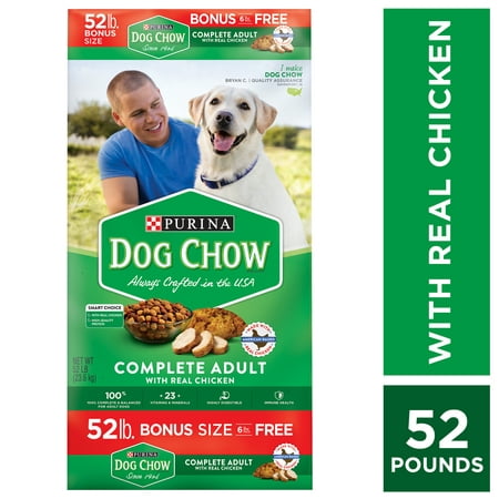 Purina Dog Chow Dry Dog Food, Complete Adult With Real Chicken - 52 lb.