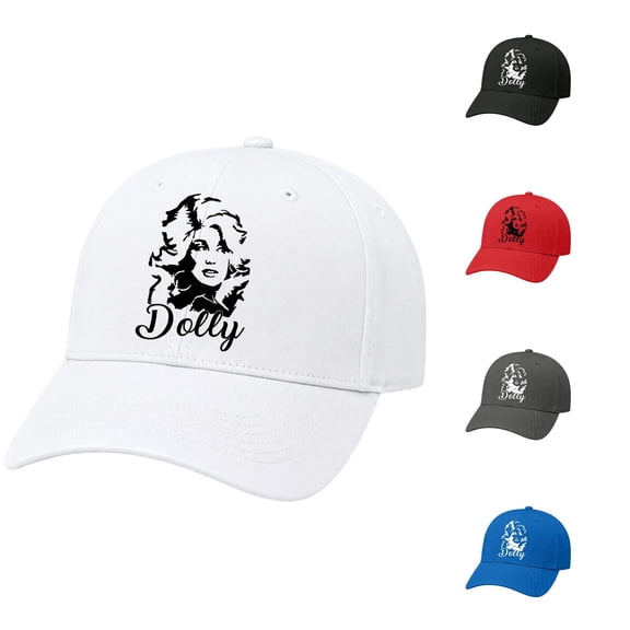 Vintage Dolly Baseball Cap, Country Music Graphic Print Hats, Parton Memorial Hat, Nashville Western Cap, Retro Singer Concert Party Outfit Hat