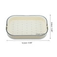 thumbnail image 4 of Unique Bargains 1 Pc Soap Dish Double Layer Drain Soap Holder for Bathroom Gray, 4 of 6