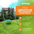 thumbnail image 2 of gobaplay Single Swing Set Playground Equipment with FlyMax 40" Round Platform Saucer, 2 of 11