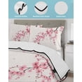 thumbnail image 4 of Cherry Blossoms Full Size Down Alternative Comforter, Lightweight Comforter Quilt Bedding Set with Pillow Shams Pink Flower Floral Spring Nature Country All Seasons Bed Comforter Duvet Insert 78"x90", 4 of 7