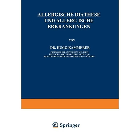 Allergische Diathese Und Allergische Erkrankungen, (Paperback)