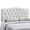 White, variant on Modern Contemporary Queen Size Vinyl Headboard, Black Faux Leather