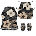 thumbnail image 3 of Jiueut Hibiscus Palm Leaf Pattern Gaming Chair Cover Set of 4, Breathable Rotating Chair Slipcover Covers with Elastic Bottom Thick Computer Reclining Chair Slipcover Protector with Armrest Cover, 3 of 7