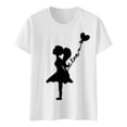 thumbnail image 4 of Baqcunre Valentine'S Day Shirts For Women Valentine Graphic Tees Couple Matching Shirts Short Sleeve T Shirt Blouse Womens Model(White S-XXL),Womens Tops Graphic Tees Shirts For Women Womens Clothes, 4 of 6