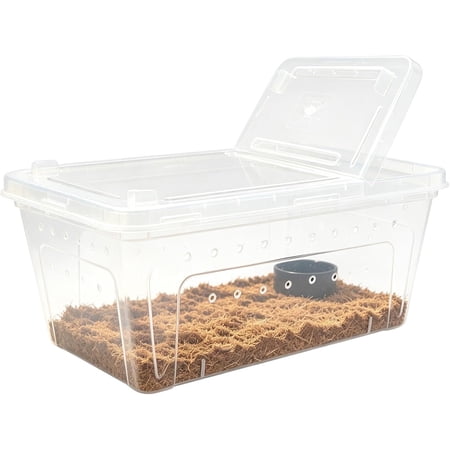 Reptile Enclosure - Lizard Terrarium Habitat, Ventilated Animal Cage,Pet Terrarium Accessories For Tortoises Jumping Spiders Bearded Dragons Frogs