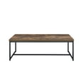 thumbnail image 5 of Acme Metal Framed Coffee Table with veneer Top, Weathered Oak Brown and Black, 5 of 5