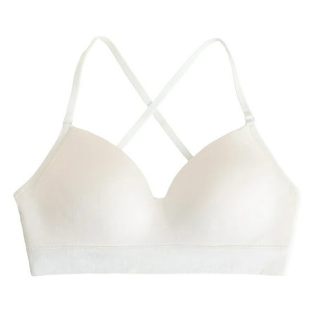 Clearance!Uooqdmx Bras for Women Push Up Bra Comfortable Back Fixing Breathable Cup Wrapping Chest Ammonia Bra Bandeau Bra White One Size