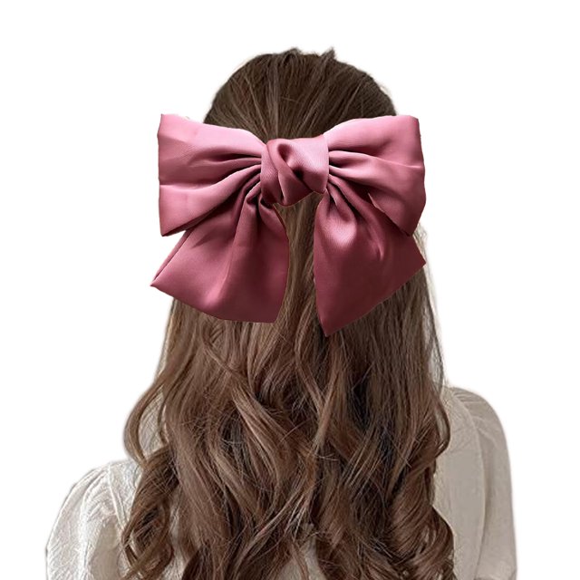 Horquilla de lazo grande, horquilla de lazo de satén, horquilla de seda para niña, bonitos accesorios para el cabello 2995