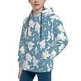 thumbnail image 2 of Xecao Lilies Flowers Print Youth Hoodie Sweatshirt,Boys Hoodies,Essentials Hoodie-Medium, 2 of 6