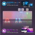 thumbnail image 3 of Wagpak Wireless Keyboard and Mouse Combo RGB Backlit Rechargeable 2.4GHz Quiet 108 Keys Keyboard-Rose Gold, 3 of 6