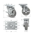 thumbnail image 2 of 3.5" Caster Wheels, Heavy Duty Swivel Casters with Brake - Load Capacity 1000lbs Total (2 Brake & 2 Swivel), 2 of 8