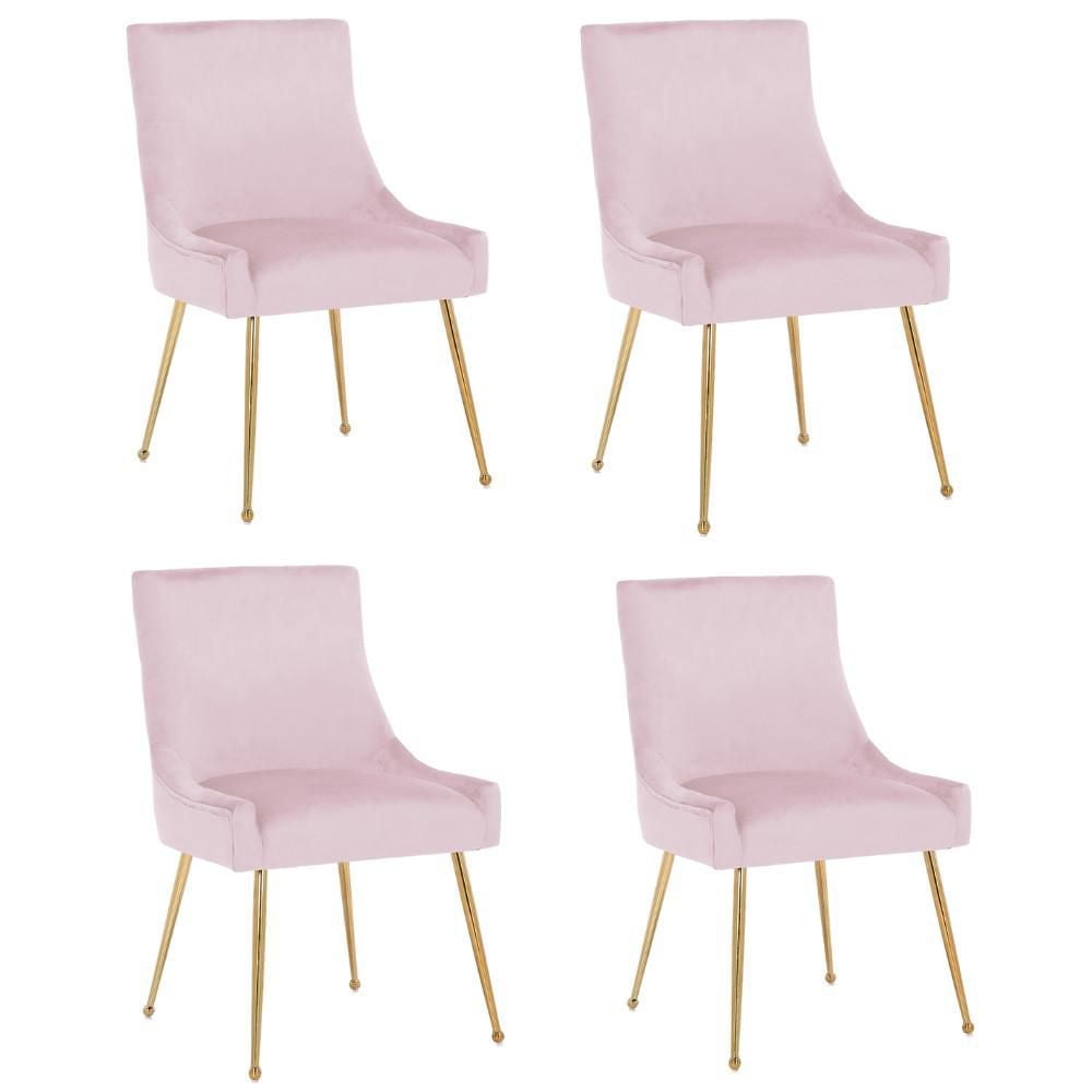 Plata Import Heye II Chair in Pink Set of 4 for Dining Area