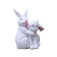 thumbnail image 4 of DimyFew Garden Bunny Statue Animal Sculpture Decorative Spring Decoration Rabbit Figurine for Living Room Windowsill Porch Lawn Patio White, 4 of 8