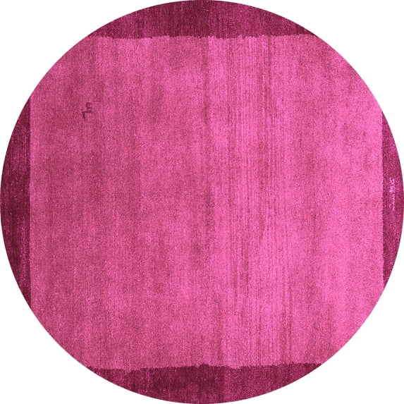 Ahgly Company Indoor Round Abstract Purple Contemporary Area Rugs, 4' Round