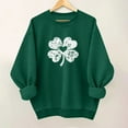 thumbnail image 1 of Xuyuer Women's St. Patrick's Day Green Long Sleeve Sweatshirt Funny Casual Irish Shirt, 1 of 6