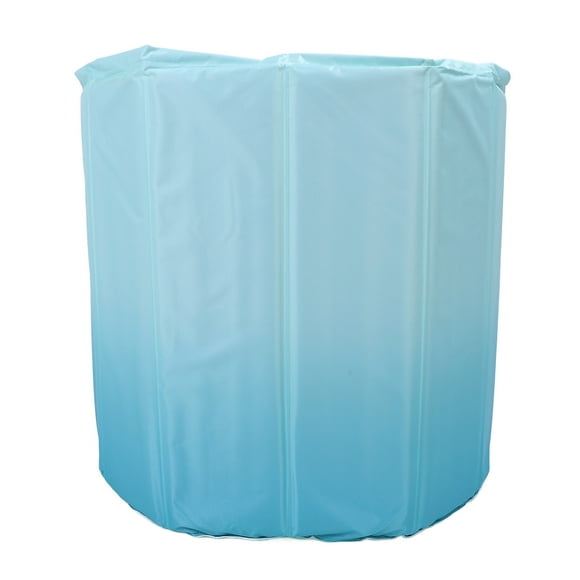 Portable Ice Bath Tub for Athletes, Indoor Outdoor PVC Foldable Ice Bath Tub with Retractable Drainage Pipe, Universal Ice Hot Water Bathtub Cold Plunge Tub for Adults