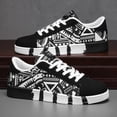 thumbnail image 3 of 4 Colors Available Men's Korean-Style Fall Sneakers -  Low-Top Round Toe Lace-Up Casual Shoes Suitable for Travel , Matching Couple Outfits - Grid/Solid Color (4 Colors) | Unisex for Men ，, 3 of 9