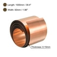thumbnail image 2 of Uxcell Copper Thin Foil Roll Sheet, 0.15x50x1000mm Pure Copper Foil Sheet Roll Copper Strip, 2 of 6