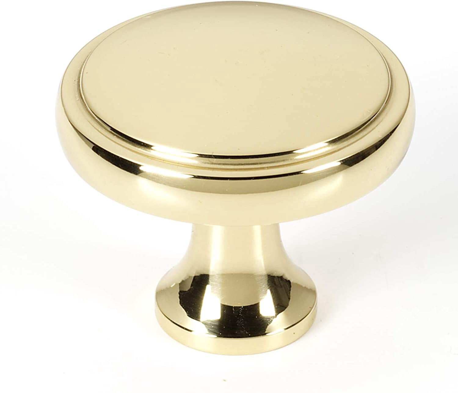 Alno A980-38-PB/NL Royale 1-1/2" Contemporary Flat Round Solid Brass Cabinet Knob / Drawer