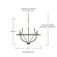 thumbnail image 2 of Capital Lighting 428581 Greyson 8 Light 34" Wide Taper Candle Chandelier - Nickel, 2 of 7