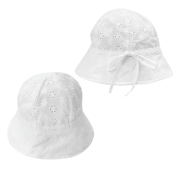 TELOLY Hat Baby Protector Sunscreen Hats Bonnet Newborn White