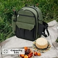 thumbnail image 6 of 22L Insulated Picnic Basket Leak Proof Picnic Backpack for 2, Green Camping Gifts, Cool Bridal Shower Gifts for Bride and Groom, Mr and Mrs, Anniversary Engagement Wedding for Newly Engaged Couples, 6 of 6