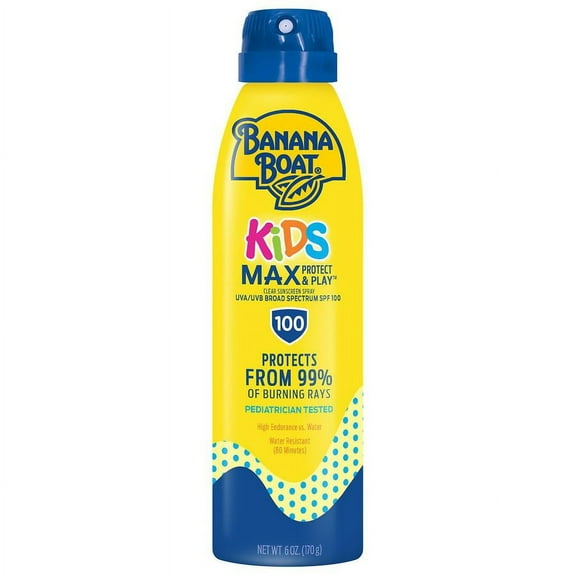 Banana Boat UltraMist Kids MAX Protect & Play Clear Spray Sunscreen SPF 100: 6 OZ