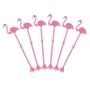 6Pcs Cafe Plastic Flamingo Cactus Tropical Disposable Coffee Stirrer Cocktail Tool Mixing Sticks Swizzle Sticks C