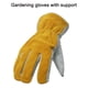 thumbnail image 4 of 1 par de guantes de trabajo de cuero de vaca con palma reforzada para hombres y mujeres, guante de muñeca para conductor, construcción, jardinería, jardinería Xemadio 2035812, 4 of 8