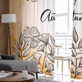 thumbnail image 4 of Sheer Curtains 84 inches Long, Autumn Fall Floral Plant Watercolor Style Light Filtering Sheer Window Curtains Rod Pocket Voile Drapes for Bedroom Living Room, 52"W x 84"L 2 Panels, 4 of 7