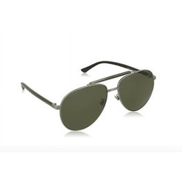 Gucci Grey Polarized Rectangular Men's Sunglasses GG0381S 007 57