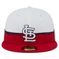 thumbnail image 2 of Men's New Era  Red/White St. Louis Cardinals Paint Stroke 59FIFTY-Fitted Hat, 2 of 5