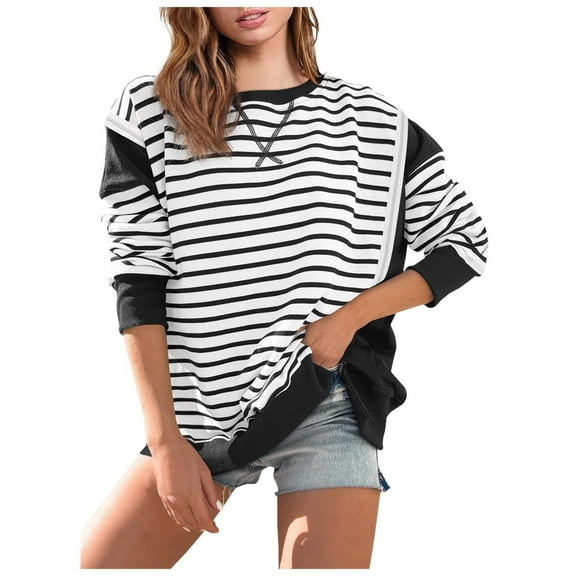 black and white striped shirt women