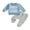Blue, variant on Toddler Baby Boy Fall Winter Outfits Letter Print Long Sleeve Tops Elastic Waist Pants 3 6 12 18 Months 2T 3T Casual Clothes Set